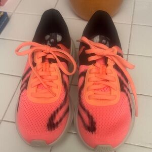 Lululemon Athletica Neon Orange and Black Running Shoes